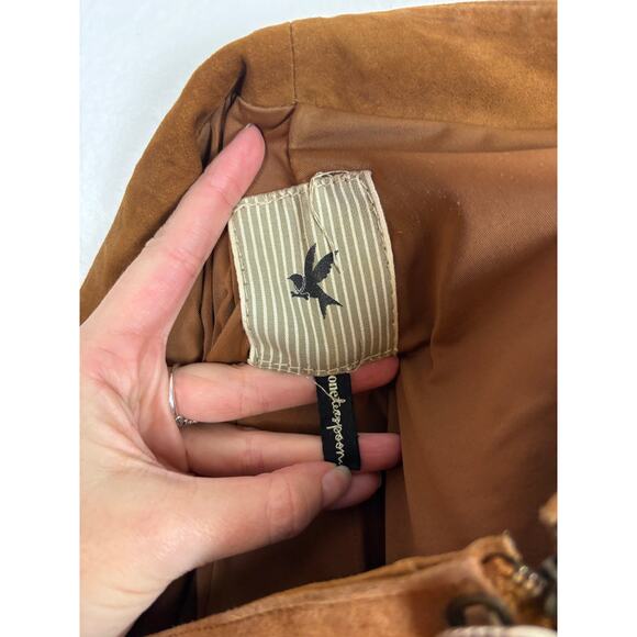 One Teaspoon Suede Leather Morrison Woodstock Festival Fringe Bolo Tie Shorts 12 - Picture 8 of 8